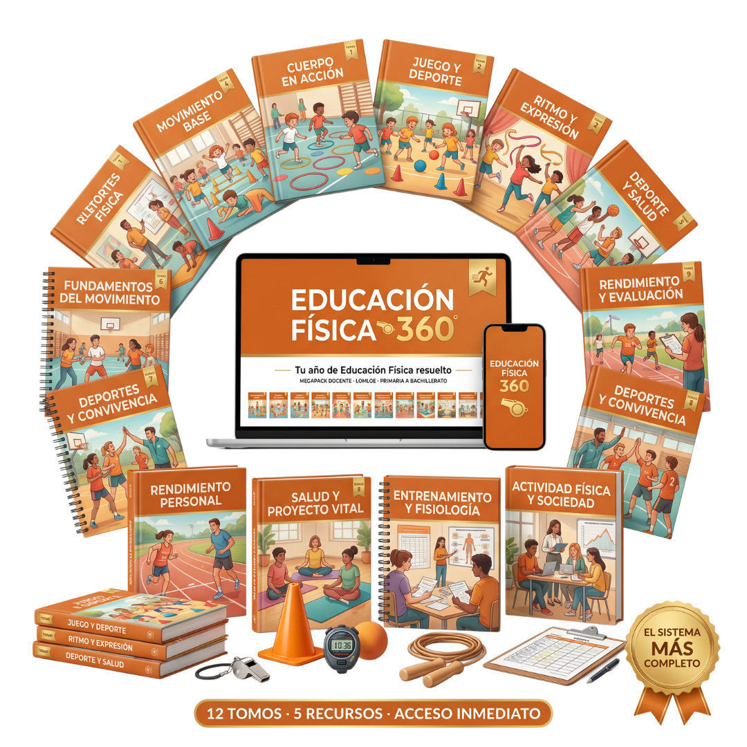 Educación Física 360 · Primaria — mockup del sistema completo