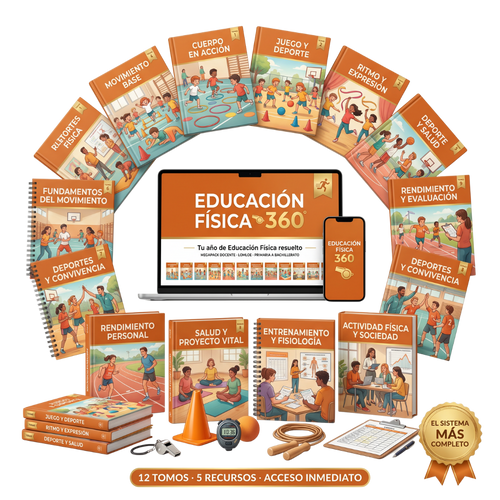 Educación Física 360 · Primaria — mockup del sistema completo